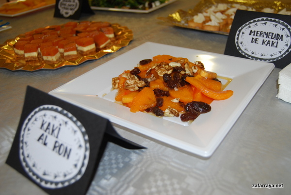 Postre confeccionado con caquis del Llano